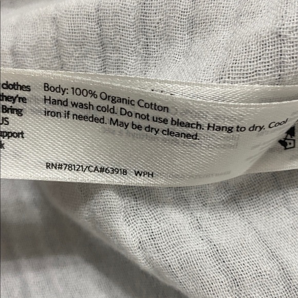 Eileen Fisher White Striped Blouse - Picture 3 of 5